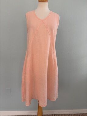 Flax Linen Trapeze Tunic Dress